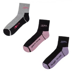 șosete Sport, JEPA, Mid Cut, Set 3 Perechi, Multicolor, Mărime 36-42, Femei