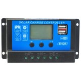 Regulator tensiune pentru panou solar 10A 12V/24V 2X port USB BK87430 Automotive TrustedCars