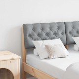 vidaXL Tăblie tapițată Gri deschis 120 cm Lemn de pin masiv 879184