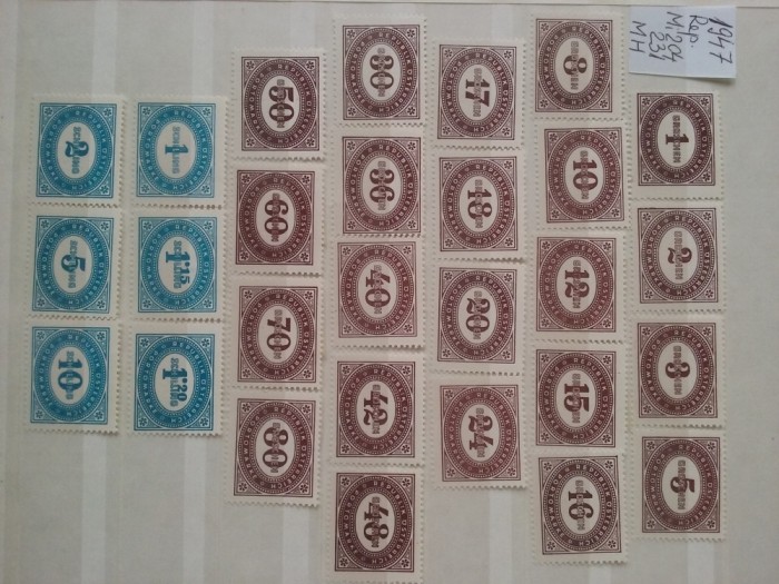 1947- Austria-Rep.-Mi204-231- Compl.set-MH