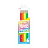 Creioane Colorate Neon Jumbo Brights - set de 6, Ooly