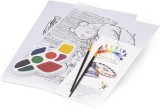 Set acuarele pe baza de miere KreativKids, 8 culori, 10 foi si 2 pensoane