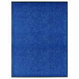 VidaXL Covoraș de ușă lavabil, albastru, 90 x 120 cm