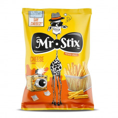 Snacksuri Mr. Stix Cheese, 50 g, Aroma de Cascaval, Snacksuri, Mr Stix Snacksuri, Snacksuri cu Cascaval, Snacksuri cu Aroma de Cascaval, Chipsuri si S foto