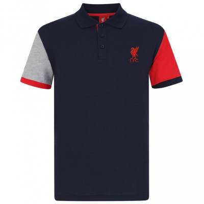 FC Liverpool tricou polo Sleeve navy - L foto