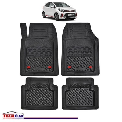 Covorase Auto TeamCar&amp;reg; Tip Tavita Compatibile Kia Picanto Generatia III (2017+) Negru Material Rezistent foto