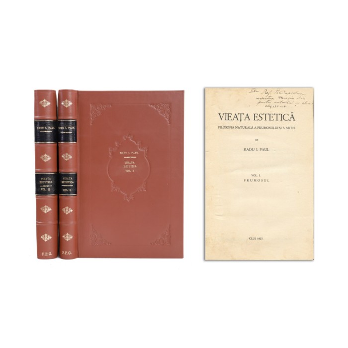 Radu I. Paul, Viața estetică, 1937, două volume, cu dedicație pentru Theodor Capidan