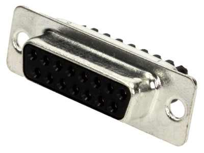 Conector D-Sub 15 pini mamă pe cablu foto
