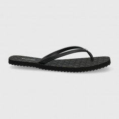 MICHAEL Michael Kors papuci Jinx Flip Flop femei, culoarea negru, cu toc plat