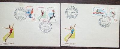 FDC ROMANIA - SPARTACHIADA - 10.11.1965 - SERIE COMPLETA, LP 616 foto