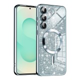 Husa premium Samsung Galaxy S25 Plus Asteroid GSM Luxury Glitter MagSafe, bleu