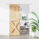 Cumpara ieftin Usa glisanta Natural si Alb 70 x 210 cm Lemn de Pin Solid