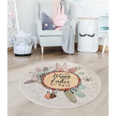 Covor pentru copii Baby Babbit, Multicolor, 140x140 cm