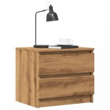 Cumpara ieftin Noptieră, stejar artizanal, 50x40x43.5 cm, lemn prelucrat