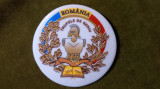 INSIGNA PLACHETA CERAMICA - ROMANIA - TRUPELE DE GENIU 140 ANI - 1859 - 1999