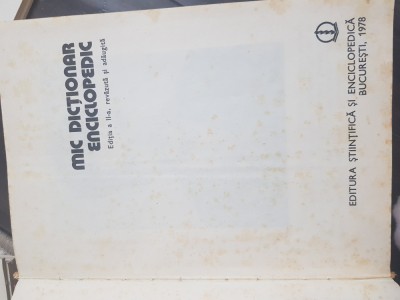 mic dictionar enciclopedic 1978 Am foto
