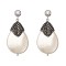 Cercei Pearl Drop din perle, marcasit și zirconiu