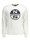 Cumpara ieftin Bluza barbati, cu imprimeu cu logo, Regular fit, alb (Marime: L)
