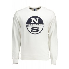 Bluza barbati, cu imprimeu cu logo, Regular fit, alb, XL