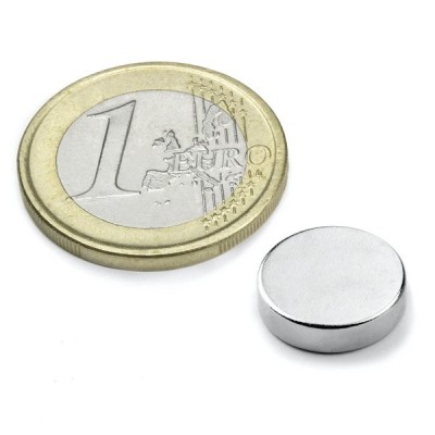 Magnet neodim disc &amp;Oslash;12&amp;amp;#215;3 mm, putere 2,5 kg, N45 foto