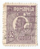 *Romania, LP 72/1929, Ferdinand - uzuale, 30 bani violet, eroare 2, oblit., Stampilat