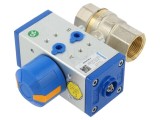 Supapă cu bilă PNEUMAT 25bar alamă TEFLON 98mm x 45mm x 112mm