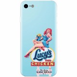 Husa silicon pentru Apple Iphone 5c, American Vintage Restaurant Sign