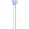 Sticker autocolant metru masurare inaltime copii, Elefant, diagrama inaltimii, albastru, 170cm