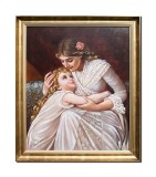Cumpara ieftin Tablou celebru inramat pictat manual, Pardon mama, 70x60cm ulei pe panza, reproducere Emile Munier