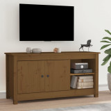 Comodă TV, maro miere, 103x36,5x52 cm, lemn masiv de pin, vidaXL