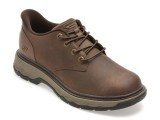 Pantofi sport SKECHERS maro, LOCKETT, din piele naturala