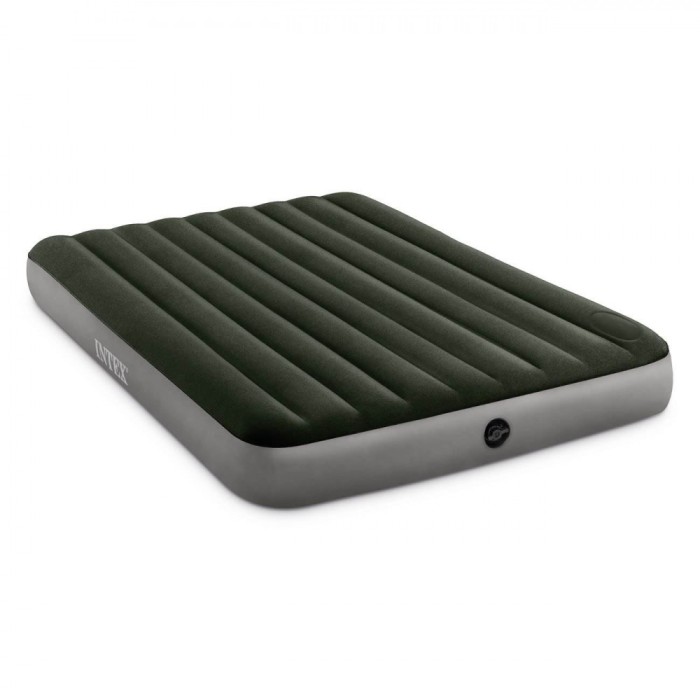 Saltea Gonflabilă Intex, 2 Persoane, Culoare Gri, Dimensiuni 1.52x0.25x2.03 m, Capacitate 273 kg, Pompa Incorporată