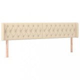 Cumpara ieftin Tablie de pat cu aripioare, crem, 183x16x78/88 cm textil