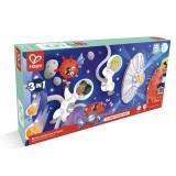 Cumpara ieftin Set 3 puzzle pentru copii, Aventuri in Cosmos si joc de povestire, 108 piese, Hape, +4 ani
