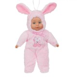 Păpușă Bebeluș Iepuraș Roz 34cm - Jucărie Fetițe 3+ Ani, Poliester