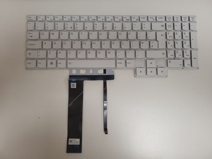 Tastatura Laptop, Lenovo, Legion 5 Pro 16IAH7 Type 82S0, iluminata, alba, layout UK