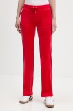 Juicy Couture pantaloni de trening DEL RAY POCKETED PANT culoarea roz, uni, JCAP180