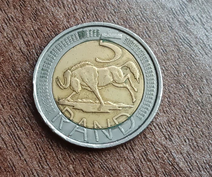 C50 - Moneda foarte veche - 5 rand - Africa de Sud - 2006