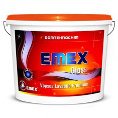 Vopsea Lavabila Lucioasa &ldquo;Emex Gloss&rdquo; - Galben Pastel - Bid. 15 L