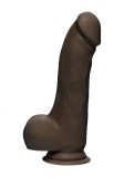 Dildo Realist Master D UltraSkyn Dual Density Ciocolata 19 cm, Doc Johnson