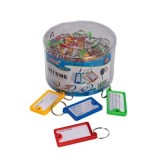 Etichete dreptunghiulare pentru chei Office Cover, plastic, diverse culori, set 36 buc