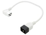 Cablu IEC C19 mamă unghi, IEC C20 tată, 0,5m, 3x1,5mm&sup2; PVC