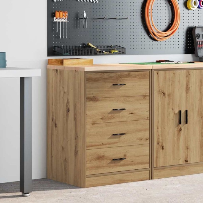 vidaXL Dulap de depozitare pentru garaj Artisan Stejar 60x51x85 cm