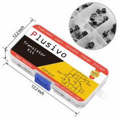 Plusivo Kit de Tranzistoare Bipolare Asortate (210 buc) cu Rezistoare Bonus (250 buc) foto