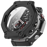 Husa + folie Amazfit T-Rex 3 Asteroid GSM Defense, negru (Pachet 360&deg;)