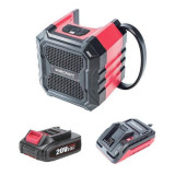 Boxa portabila, bluetooth, cu acumulator 2 Ah, incarcator 20V Li-ion, 15 W, 15x16x18 cm, Worcraft GartenVIP DiyLine