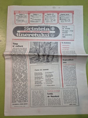 ziarul scanteia tineretului - supliment literar artistic - 30 octombrie 1989 -alex mihai stoenescu foto