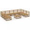Set mobilier de gradina, 10 piese, lemn masiv pin