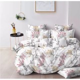 Cumpara ieftin Lenjerie de Pat Bumbac Finet cu 6 Piese Pentru Pat Dublu - SUZ51