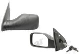 Oglinda exterioara Peugeot 106 06.1996-12.2003 partea stanga View Max crom asferica carcasa neagra reglare manuala prin cablu fara incalzire